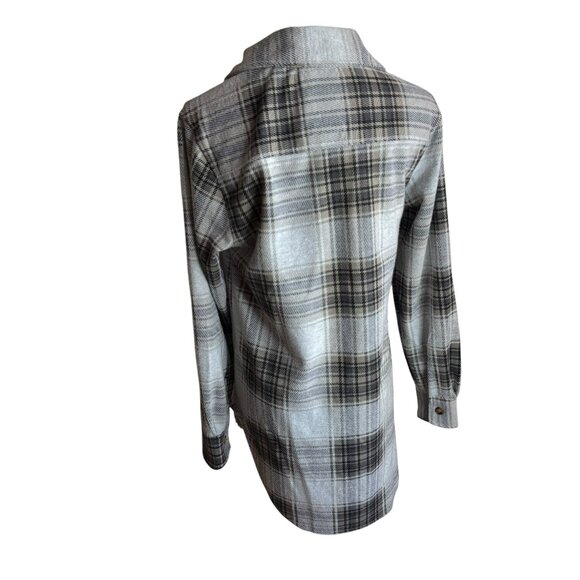 Fornia Women's Plaid Shacket Jacket XS Gray Beige Button Front – NEW - Picture 2 of 6